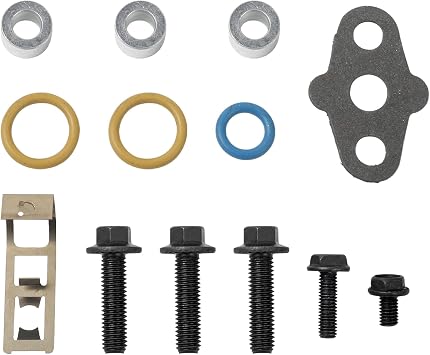 Turbocharger Mounting Kit with Gaskets O-Rings and Bolts Compatible with 6.0L Powerstroke Diesel 2003-2010 Ford,2002-2010 International Trucks Replaces# 904-234, 3C3Z-9T514-AG, 3C3Z-9T514-AD