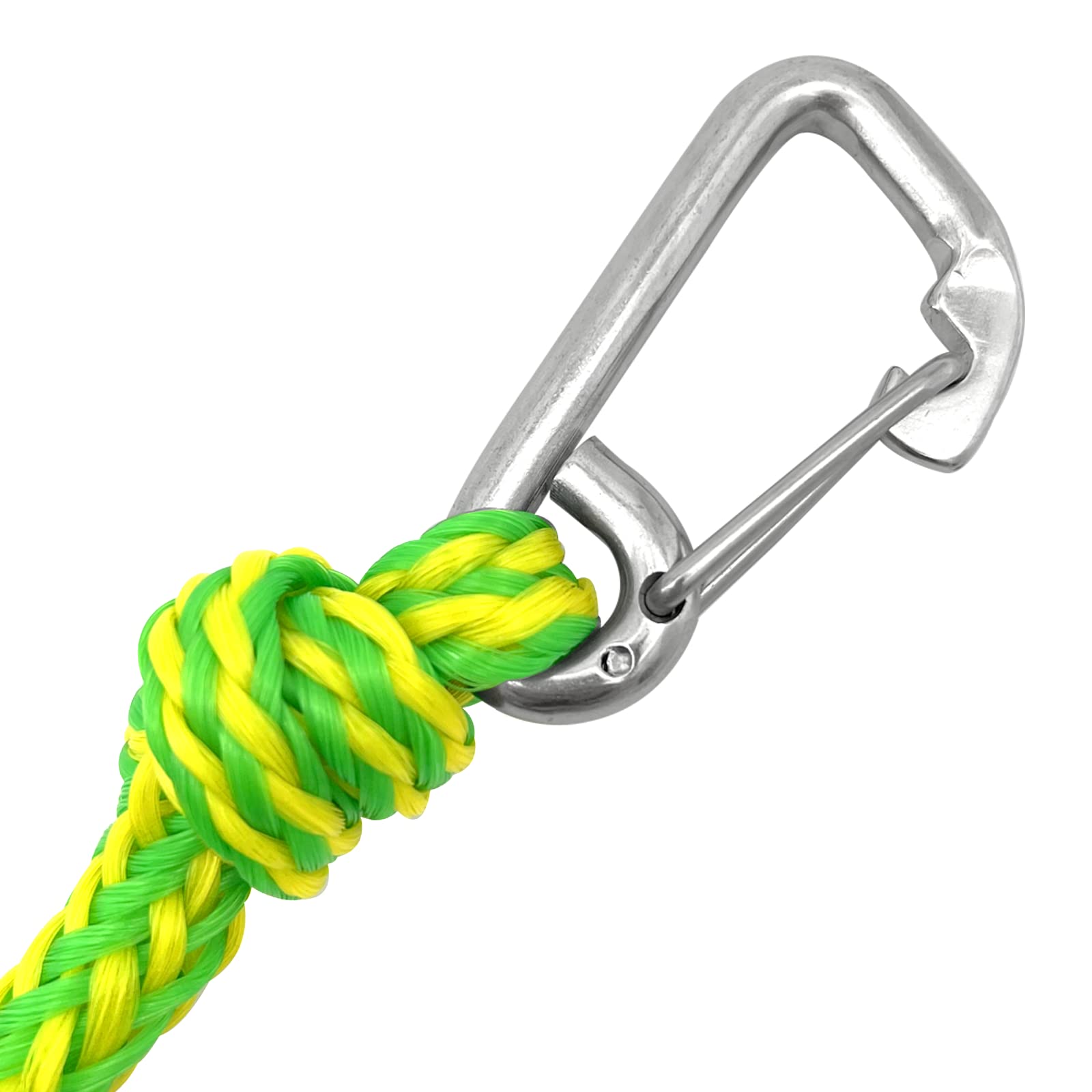 ISURE MARINE Kajak-Abschleppseil mit Clip-Dockleine, strapazierfähig, geflochtene Schnur, ideal für Jetski, Wasserfahrzeuge, Boote, Kajakfahren, Marine, Sets mit zwei Seilen, 1,27 cm Durchmesser x 2,1