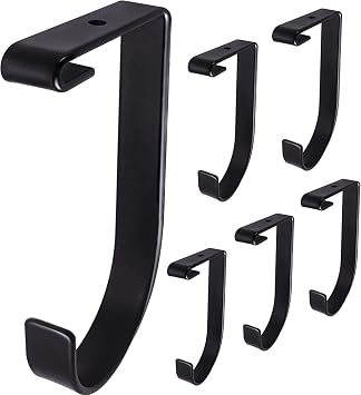 6-Pack Storage Hook for Garage Ceiling Rack & Wall Shelves, Alloy Steel, 70lbs Capacity, Black