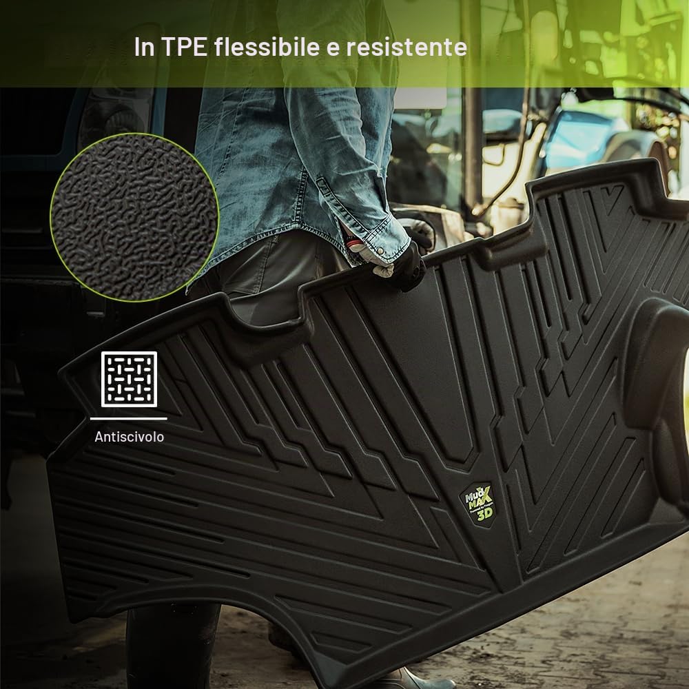 FROGUM MudMax Tappetto vasca per trattore 3D per John Deere Serie 6R dal 2022 | I bordi alti | Su misura