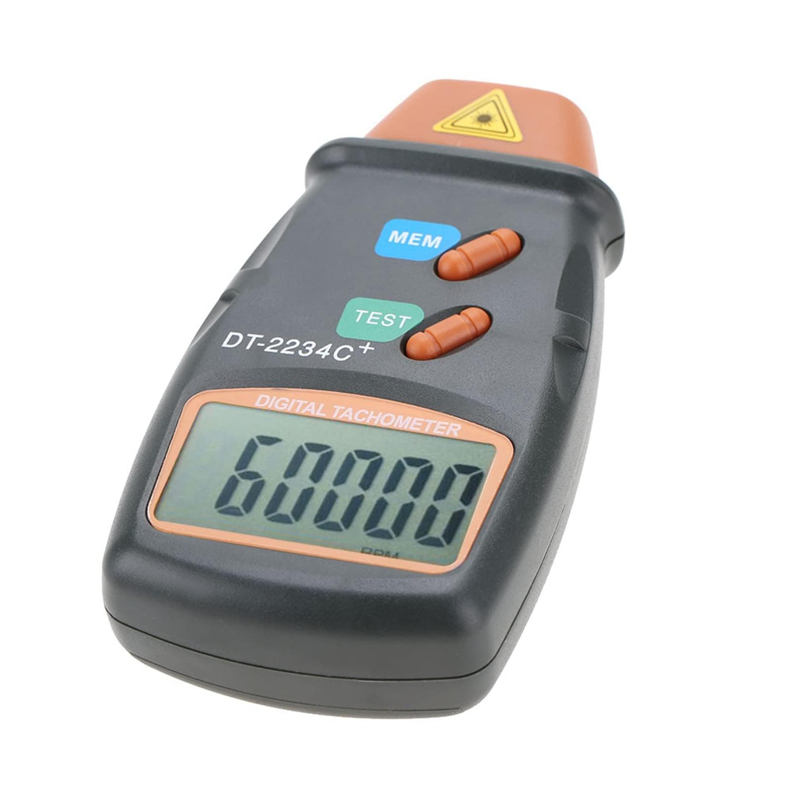 Contagiri Digitale, DT-2234C + Tachimetro Foto Digitale Tester Senza con LCD Display Mini RPM Tester Meter, Tach Range 2.5RPM-99.999 RPM