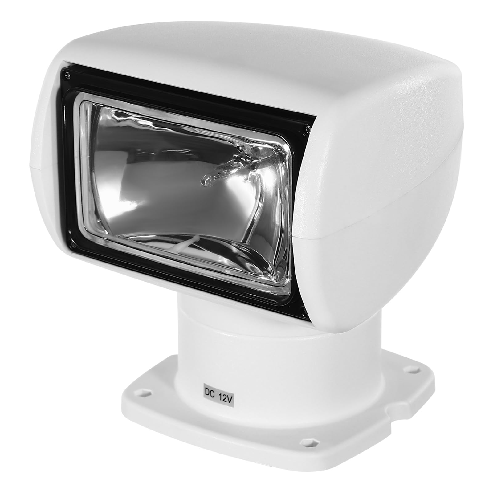 LED Suchscheinwerfer Arbeitslicht 100W 800m 2500LM 3200K - LED Arbeitsscheinwerfer mit Fernbedienung für Geländewagen ATV Trucks Boote 360° Rotation (Weiß)