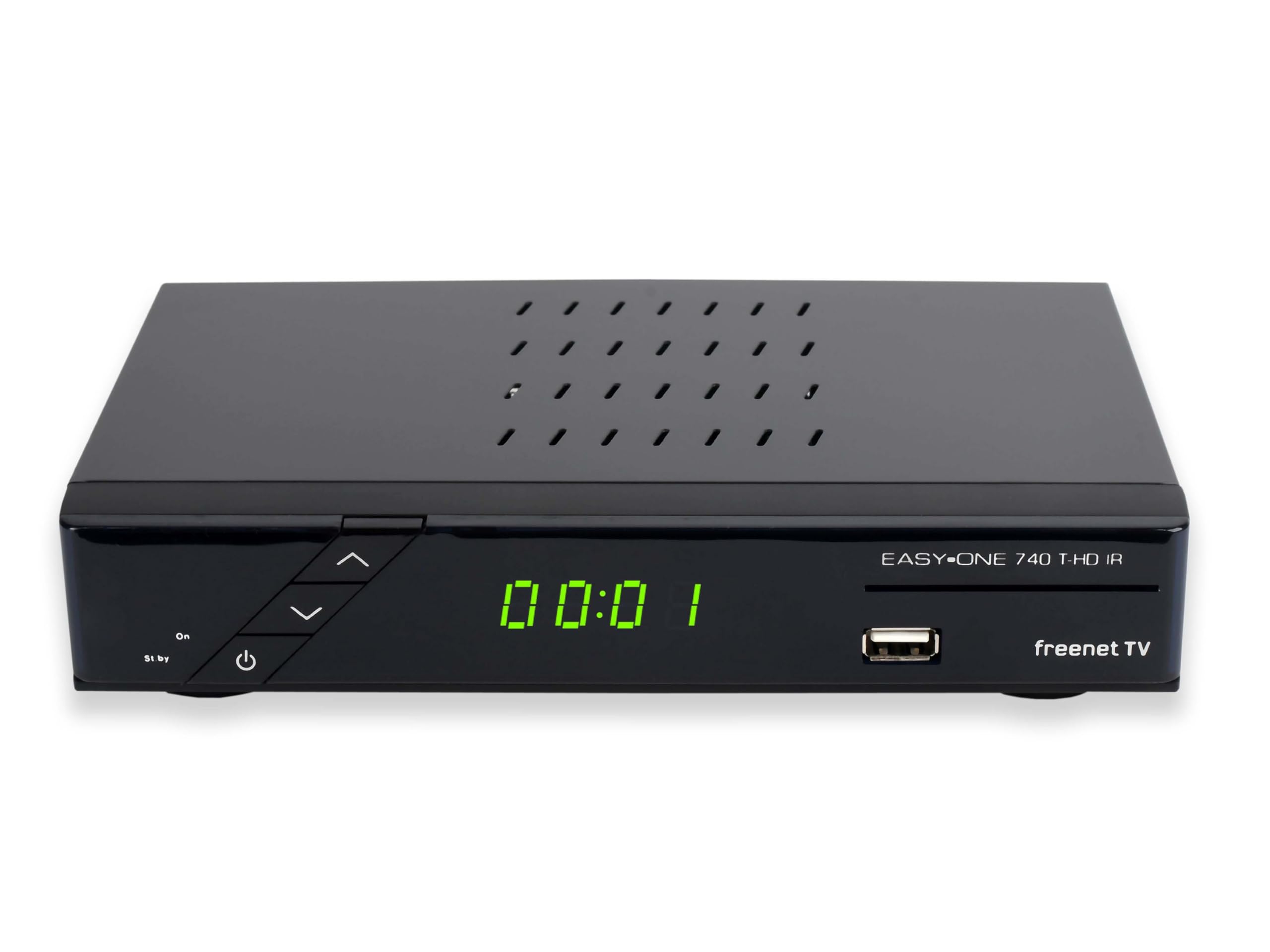 Easy-One DVB-T2 - Receptor DVB-T2 (USB, HDMI, Dolby Digital Plus, RCA, LAN), Color Negro
