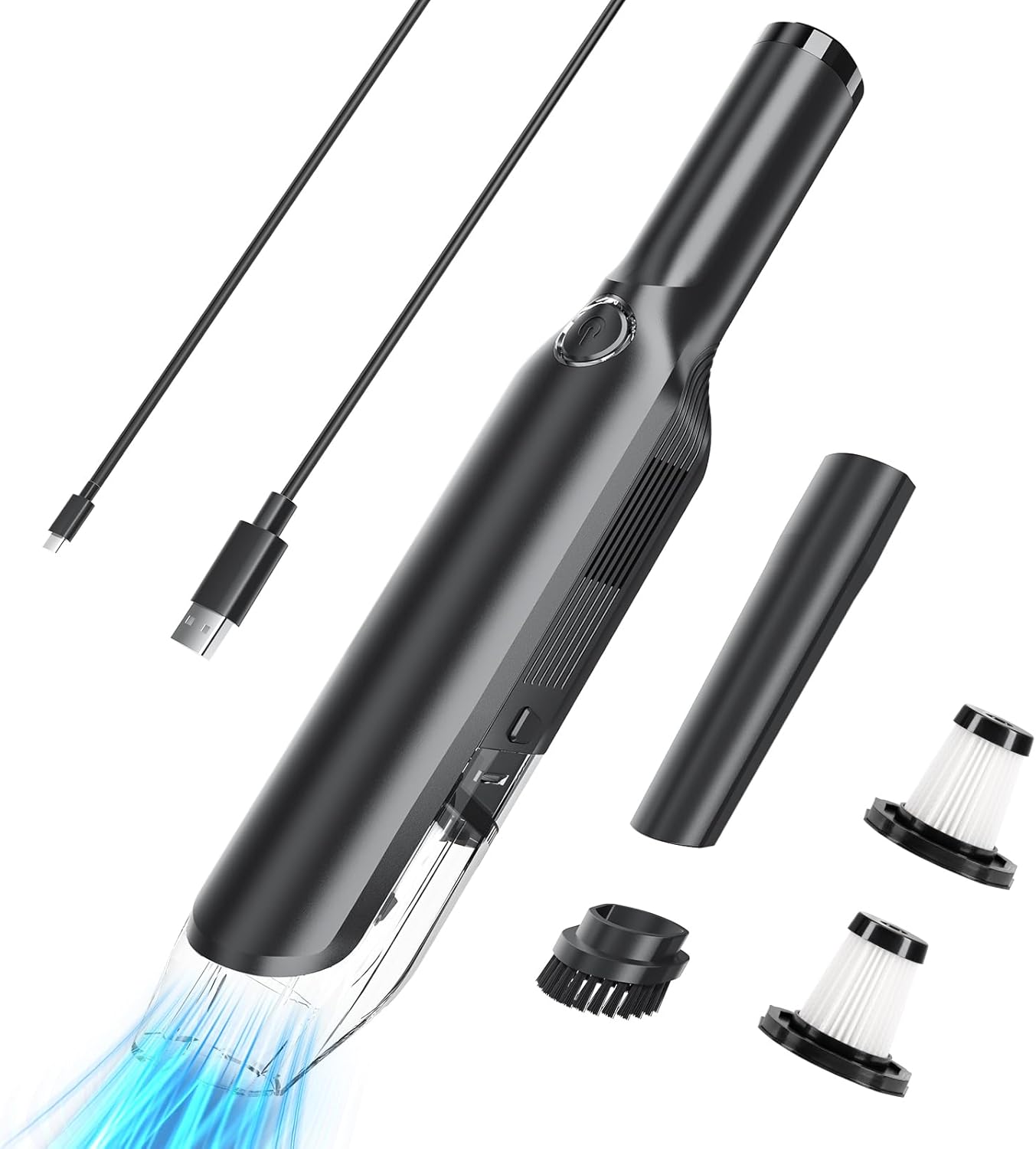 Handheld Vacuum Cordless, 12KPA Wireless Car Vacuum with Brushless Motor, Rechargeable 6000 mAH Mini Vacuum Cleaner for for Car Home Pet Office