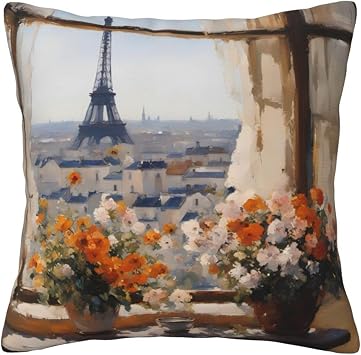 20 in X 20 in Pillowcase Double-Sided Beautiful Pylons in The Distance Print Throw Pillow Cover Soft Skin-Friendly Fabric for Sofa Bedroom