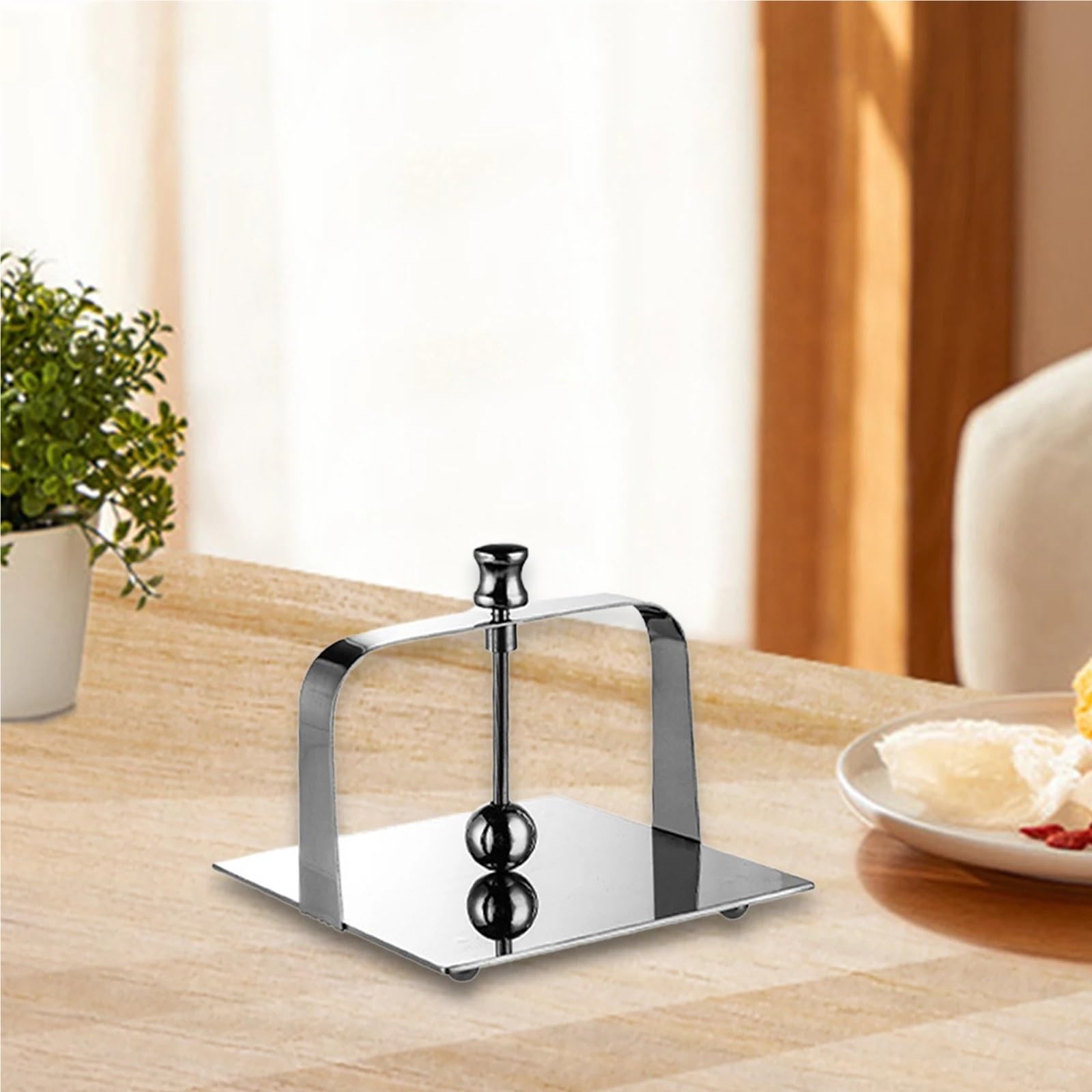 Servilletero for mesa, estante for tarjetas, toalla, letras, almacenamiento con brazo ponderado for encimera, mesa de comedor, Picnics, Bar y cocina(13.8cmx15cm)