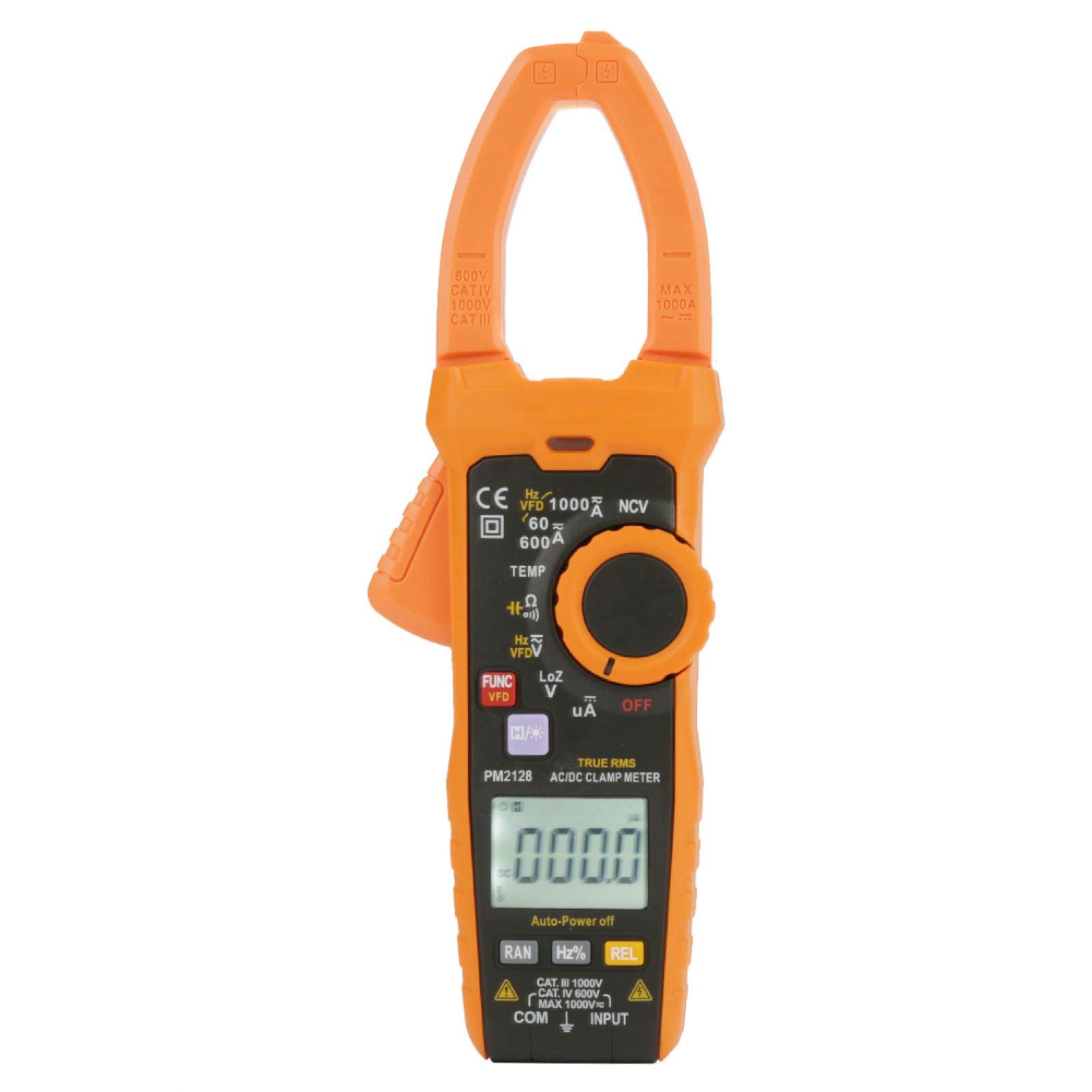 Pinza amperimétrica de mano, PM2128 Capacitancia de resistencia del medidor de pinza amperimétrica de corriente de voltaje CA/CC digital de mano