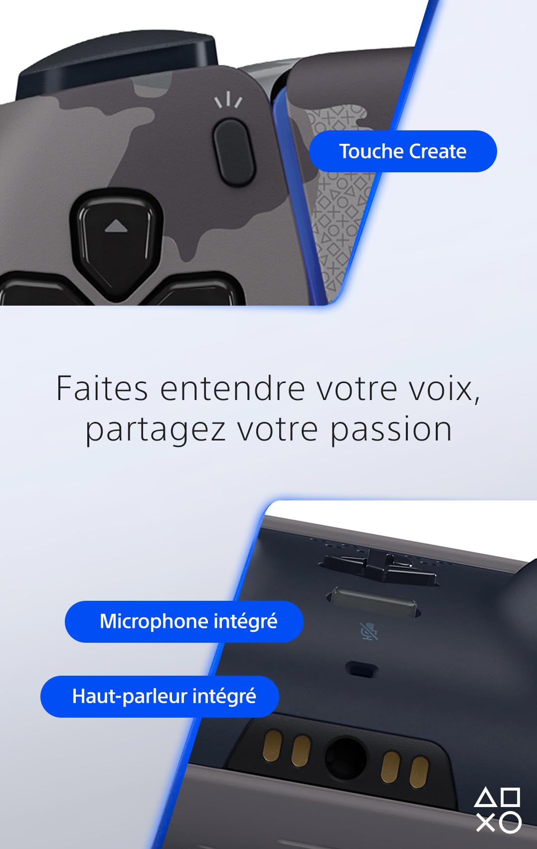 Playstation Sony, Manette 5 Officielle DualSense, Sans Fil, avec Retour Haptique & Gâchettes Adaptatives, Micro Intégré, Batterie Rechargeable, Compatible PS5/PC, Couleur : Camouflage