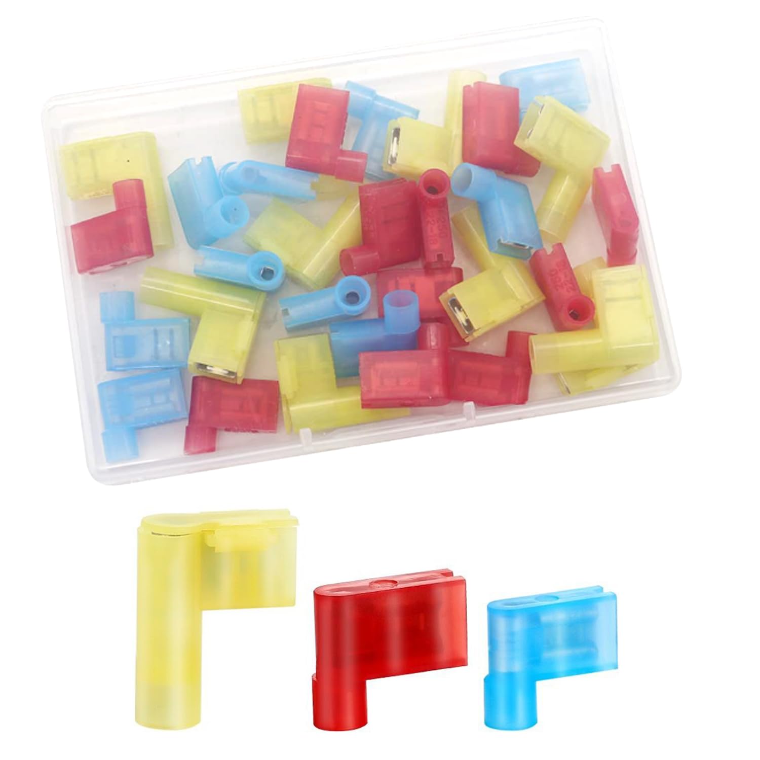 smseace 30 Peças Conectores De Terminal Fêmea De Pá De Bandeira