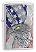 Zippo USA Flag with Eagle Emblem Brushed Chrome Lighter