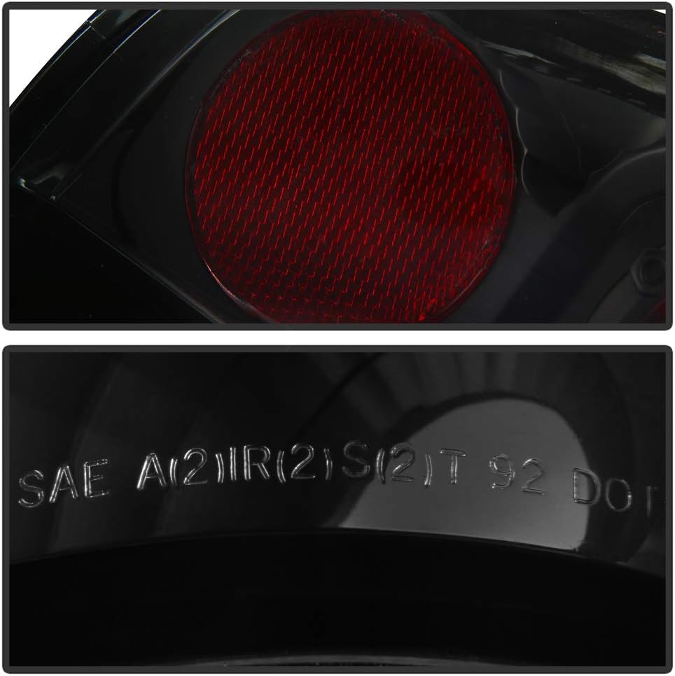 ACANII - For 1988-1998 Chevy/GMC C/K C10 Silverado Sierra Suburban Tahoe Black Smoked Tail Lights Lamps G2 Left+Right