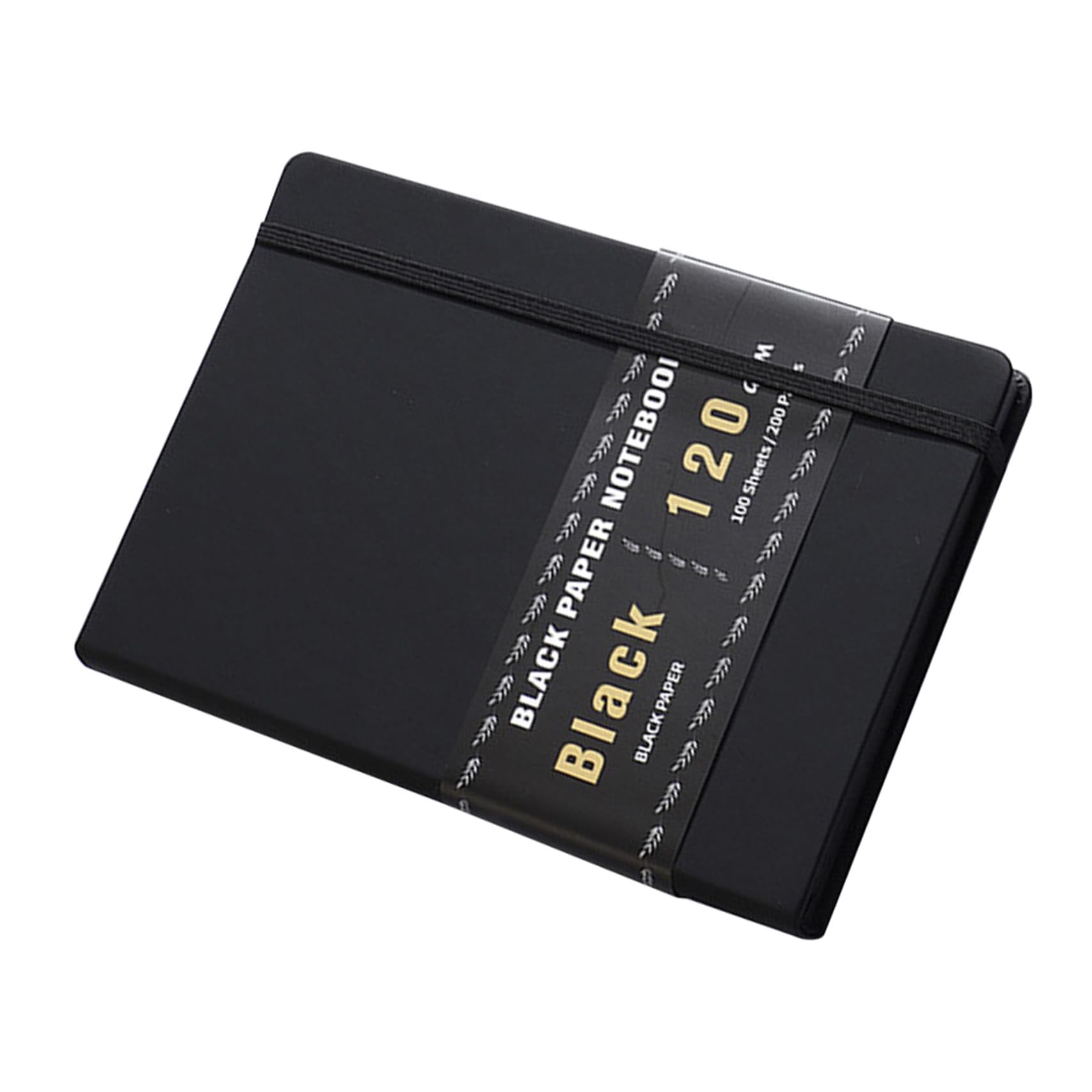 Quaderno di Carta Nera A5 senza Righe, Diario Creativo 200 Pagine Spesse per Schizzi e Appunti, Blocco Note Portatile per Disegno Artistico e Scrittura Diari