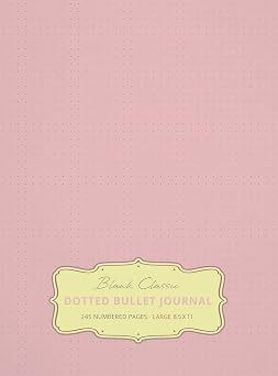 Large 8.5 x 11 Dotted Bullet Journal Light Pink #18 Hardcover - 245 Numbered Pages