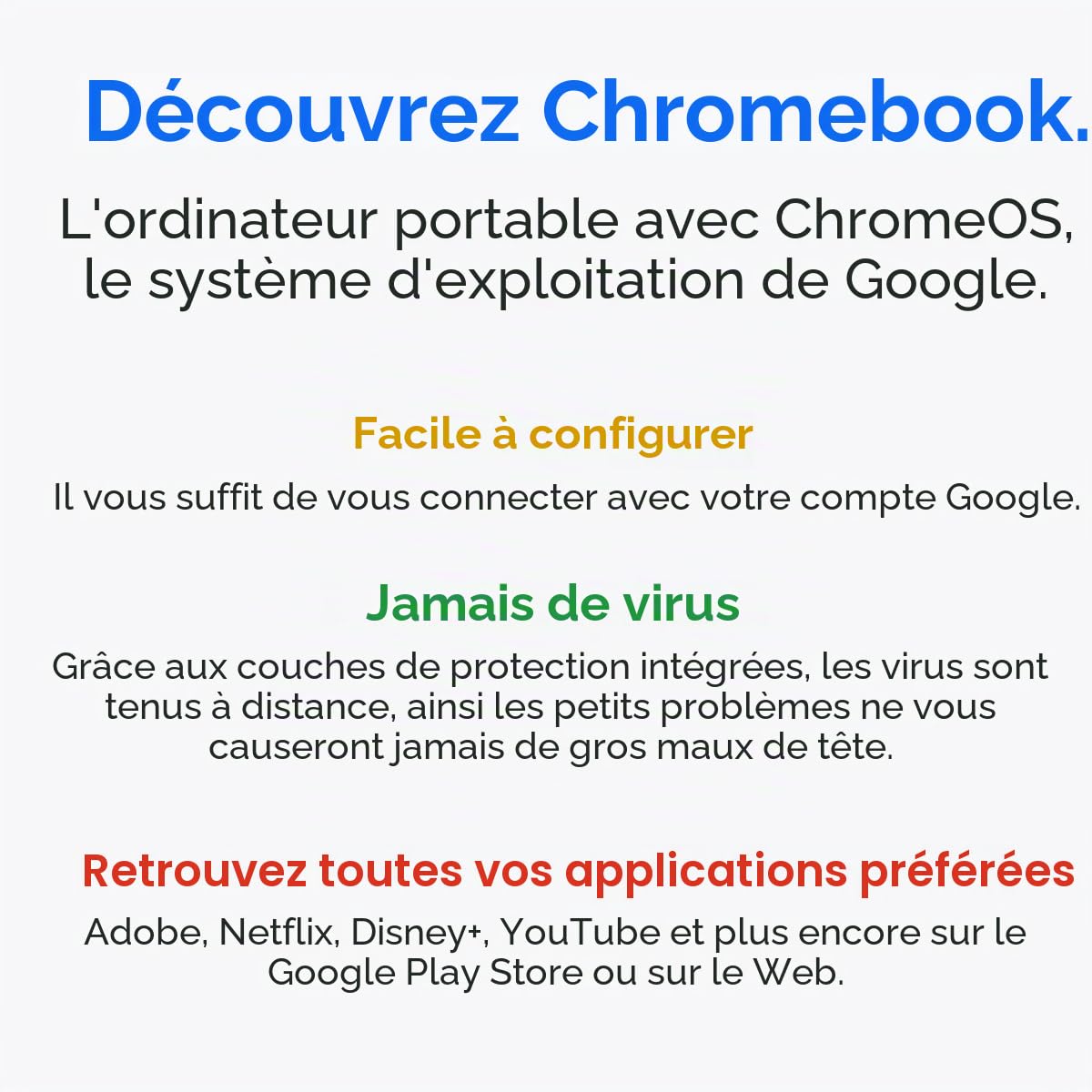 Acer Chromebook CBOA314 - Ordinateur portable Google 14" FullHD (Intel Celeron N4500, 4 Go RAM, 128 Go SSD, ChromeOS) Noir, QWERTY + 3 mois de Google AI Pro avec Gemini Pro et 2 To de stockage