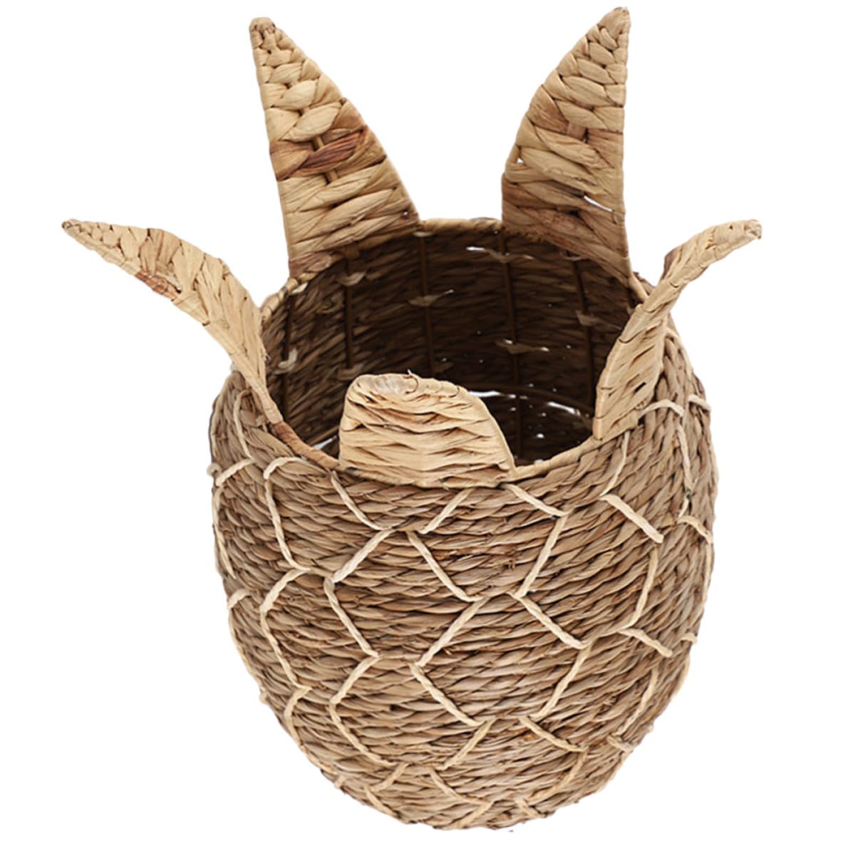 Panier tressé d'ananas en roseau naturel pour une décoration de salon rustique