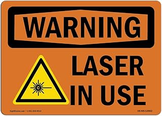 OSHA Warning Sign - Laser in Use | Decal | Protect Your Business, Construction Site, Warehouse & Shop Area | Â Made in The USA