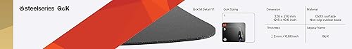 Vista 90 de SteelSeries QcK Gaming Mouse Pad - XXL Cloth - Peak Tracking and Stability - Esports Mousepad - Never-Slip - Full Desk Coverage Negro