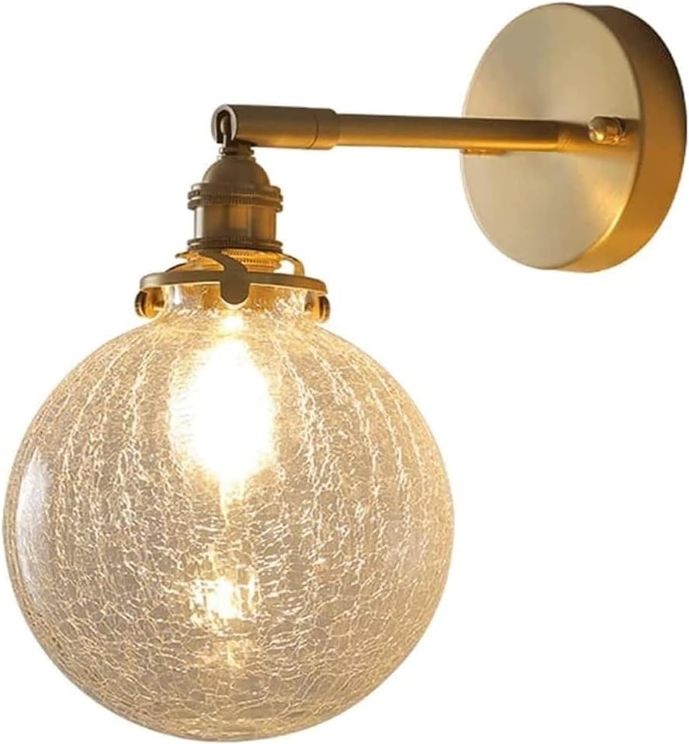 ASerZenith Led Wall Sconce, Wall Lamp Cracked Copper Wall Mounted Lights E27 Lighting Fixtures