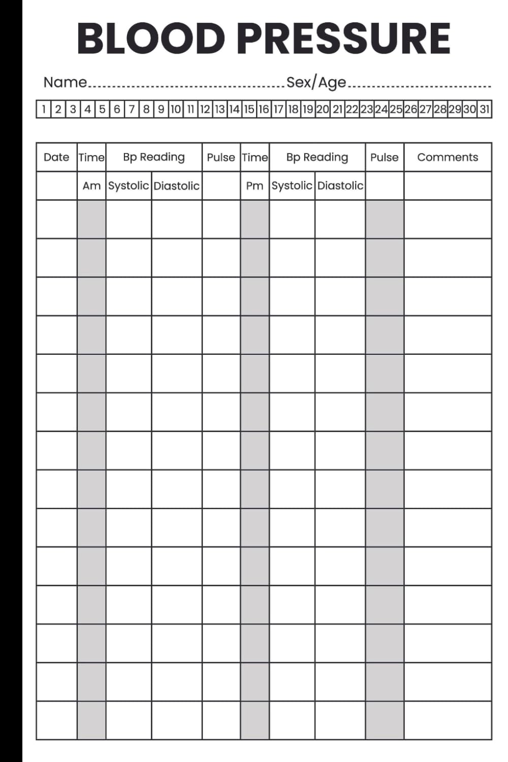 Blood Pressure Log Book | Simple Daily Blood Pressure Log | Record and Monitor Blood Pressure from Home | 120 Pages | 6" x 9" Inches) (LogMaster Series)