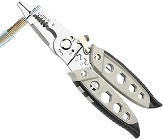 ワイヤーを切断し剥ぎ取るための工具 | 電気工事用ケーブル撚り結束ペンチ - 電線カッターおよびクリンパー多機能工具,住宅改修 建設 自動車 家庭配線 家庭用照明 システム 用