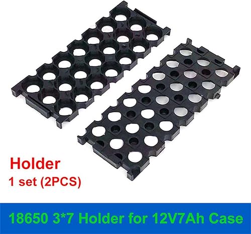 Miniatura 4 de XBERSTAR Soporte de batería 18650, 12V 3S 7P Li-ion DIY soporte para batería 18650 Powerwall abrazadera puntual (caja negra y tira de níquel)