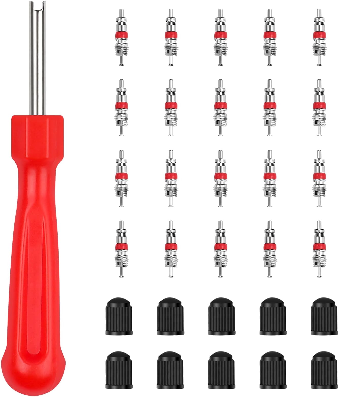 5 Stück Ventilausdreher Set - Reifenventil Werkzeug Für Auto & Fahrrad