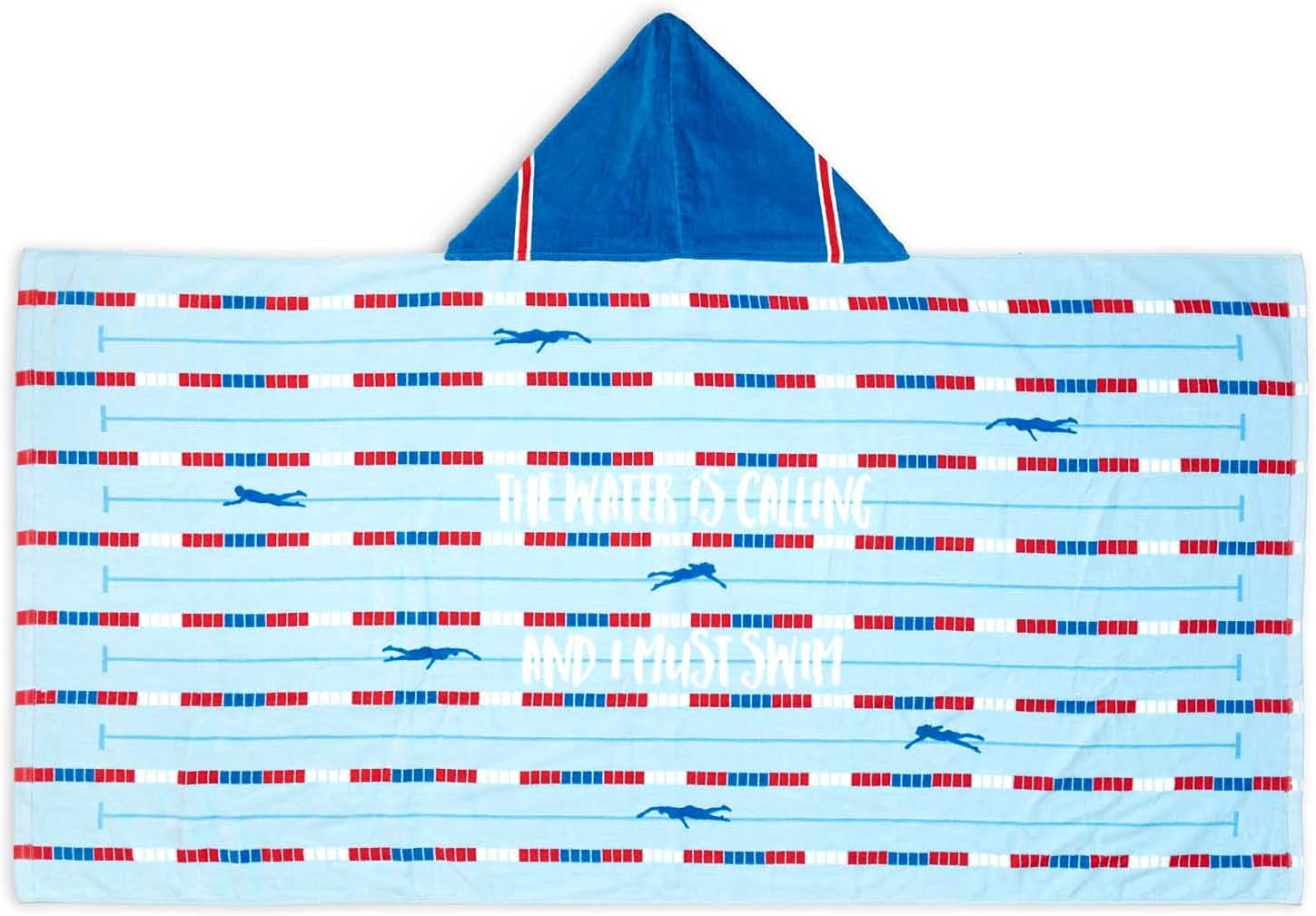 ChalkTalkSPORTS Swimming Premium Hooded Beach Towel | Swim Lanes
