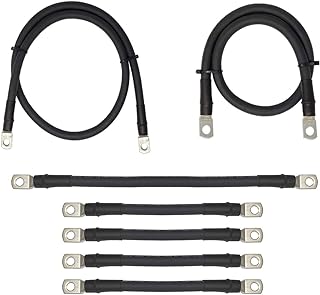 Aftermarket 2 Gauge Golf Cart Battery Cables Fits EZGO TXT 36V 36 Volt Golf Carts (Year 1994 and Up) 7 Piece Set