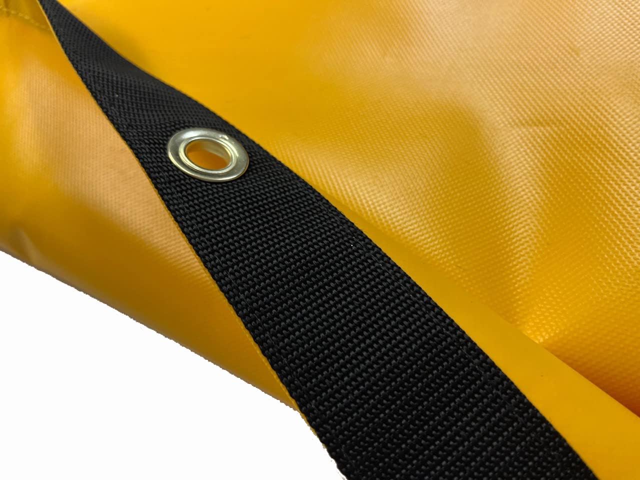 Tarp, Heavy Duty, Yellow, Waterproof, 18 Oz. Vinyl w/ Reinforced Edges (3' X 4' Feet)