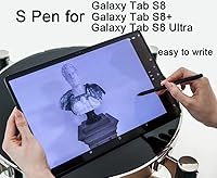 Vista 2 de Galaxy Tab S8 - Lápiz capacitivo (con Bluetooth) de repuesto para Samsung Galaxy Tab S8+, Ultra Touch S Pen + puntas/puntas (negro)