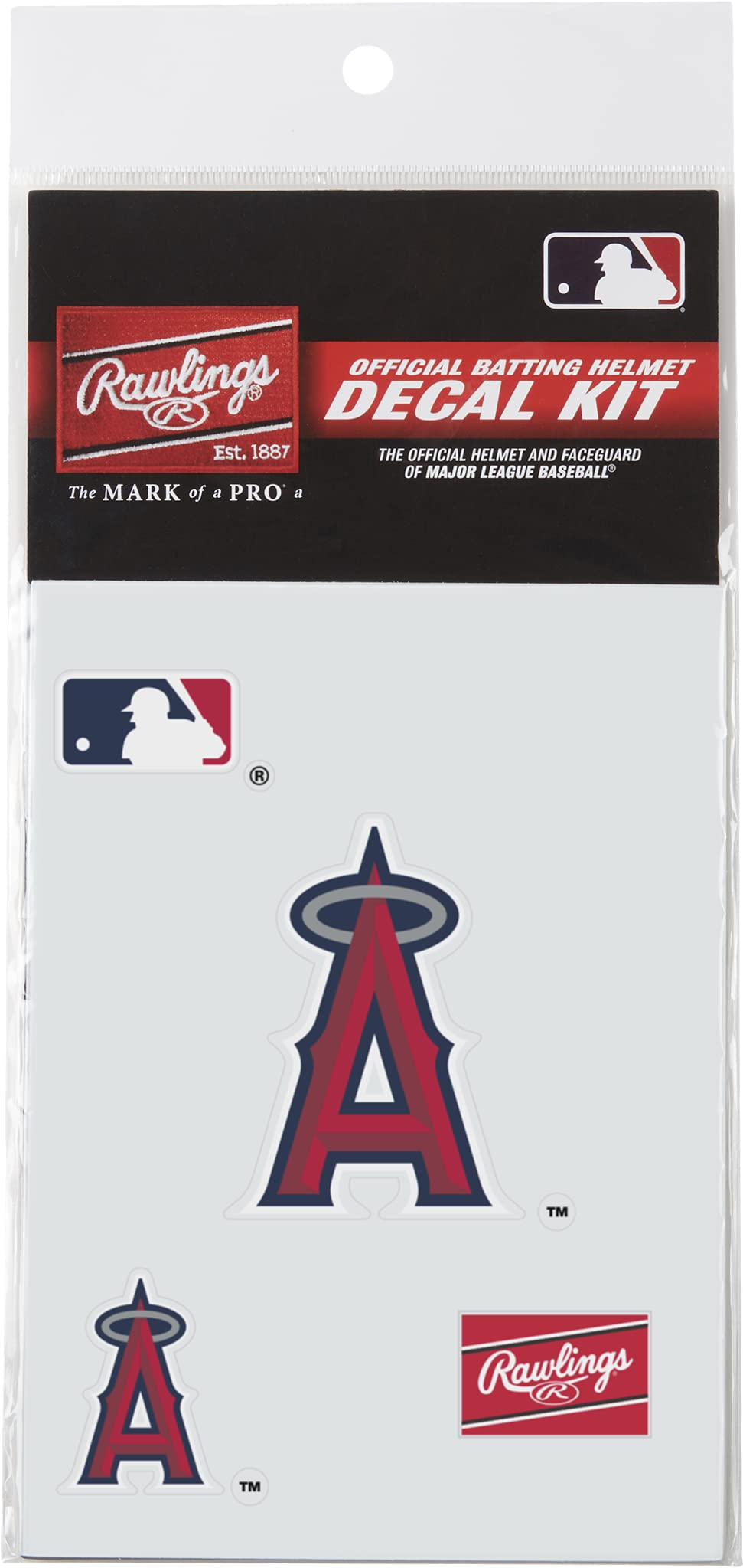 Rawlings MLB Authentic Baseball Helmet Decal Kit, (All Team Options)