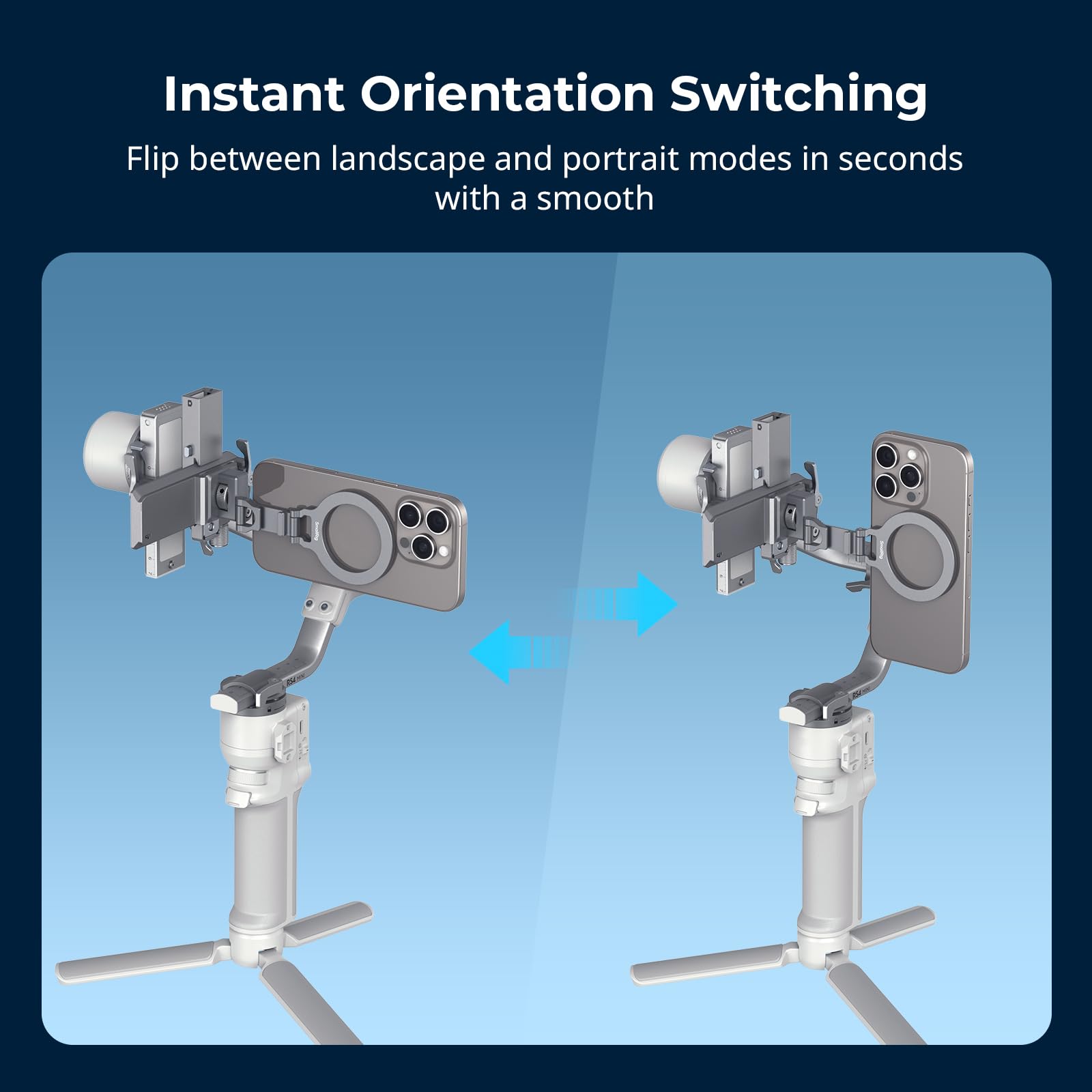SMALLRIG Metal Phone Mount with Baseplate for Arca-Standard, Compatible for DJI RS 4 Mini, Phone Support with Cold Shoe Mount, Phone Tripod Mount for iPhone 16 15 14 - 5339