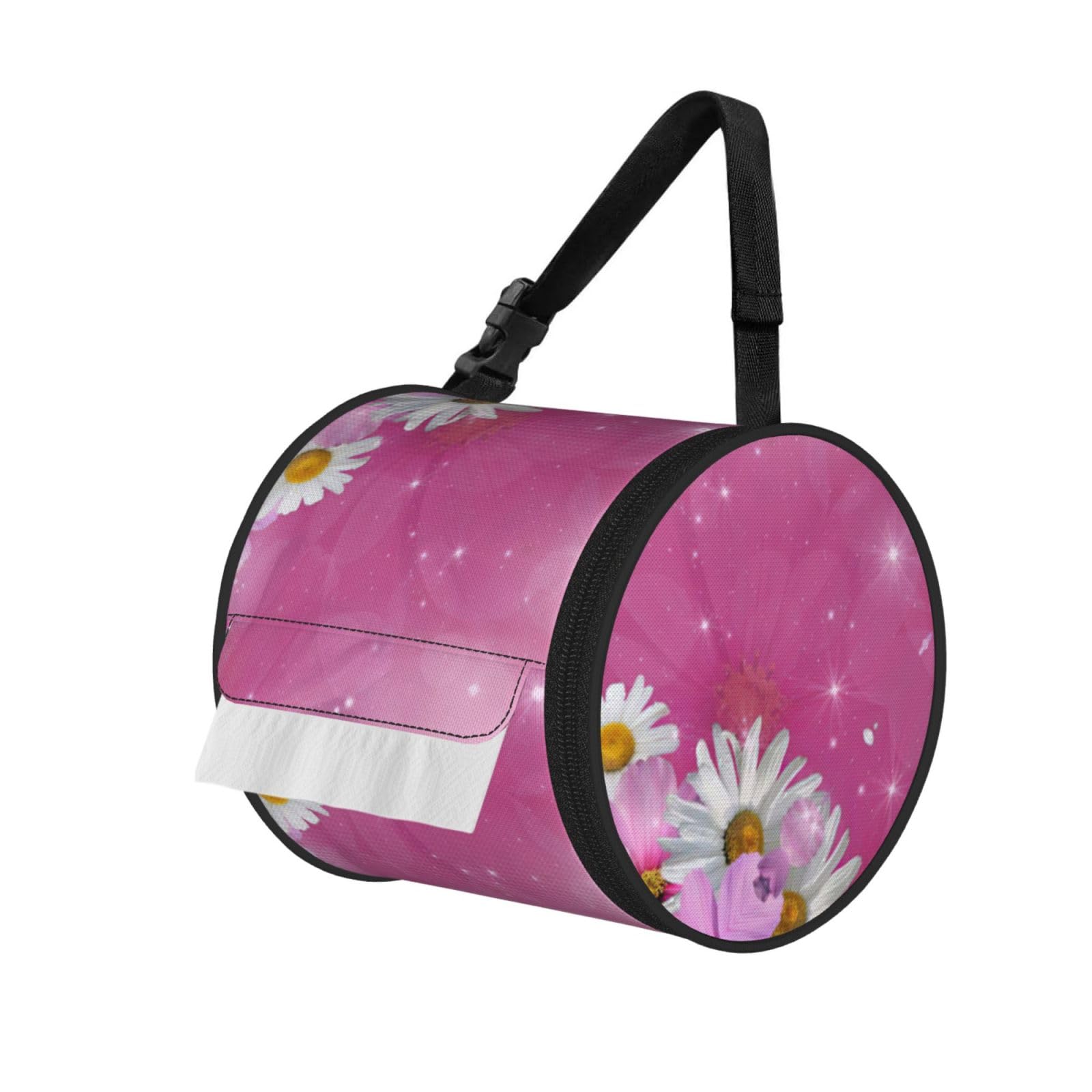 Daisy 1 Print Fashion Tissues Organizer Box, Hanging Tissue Holder For Purse Coins For Car Office Daily Outing