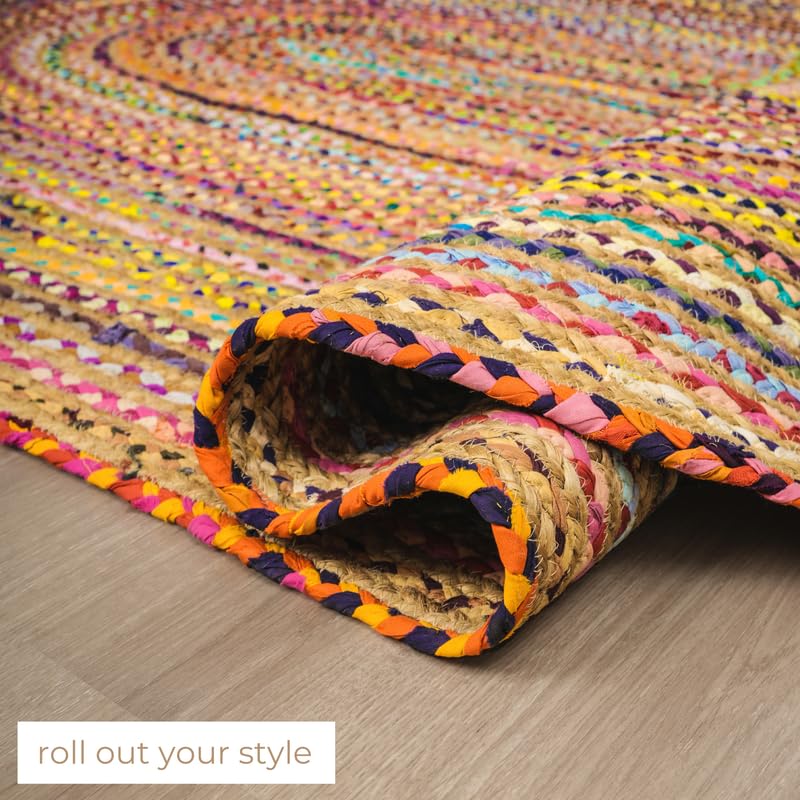 Multicolored Boho Cotton Chindi Rug & Rag Rugs - Royal Furnish