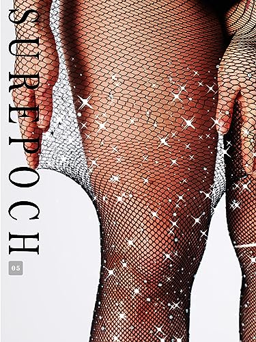 Image of SUREPOCH Powerhouse Sturdy Radiant Rhinestone Fishnet Stockings, Plus Size Tights Club Outfits for Women