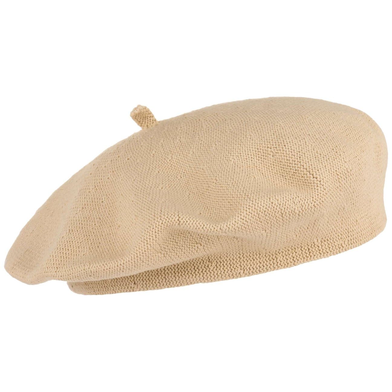 Lipodo Bay of Biscay Cotton Beret Women - Beret Made of 100% Cotton - Hat in one Size (53-58 cm) - French hat for Spring/Summer - Beige