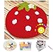 majsterkowanie Poduszka szydełkowania Dywan Mata Czerwony Truskawkowy Zatrzask Hak Dywan Kits Cover Hand Craft Haft, dla Dorośli Dorośli Weeding i rodziców Pies Prezent, Czerwony, 52 cm / 20,4 w