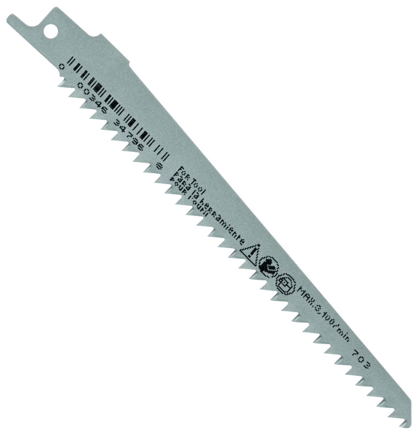 Bosch RW66 6-Inch 6 TPI Wood Cutting reciprocating Saw Blades - 5 Pack