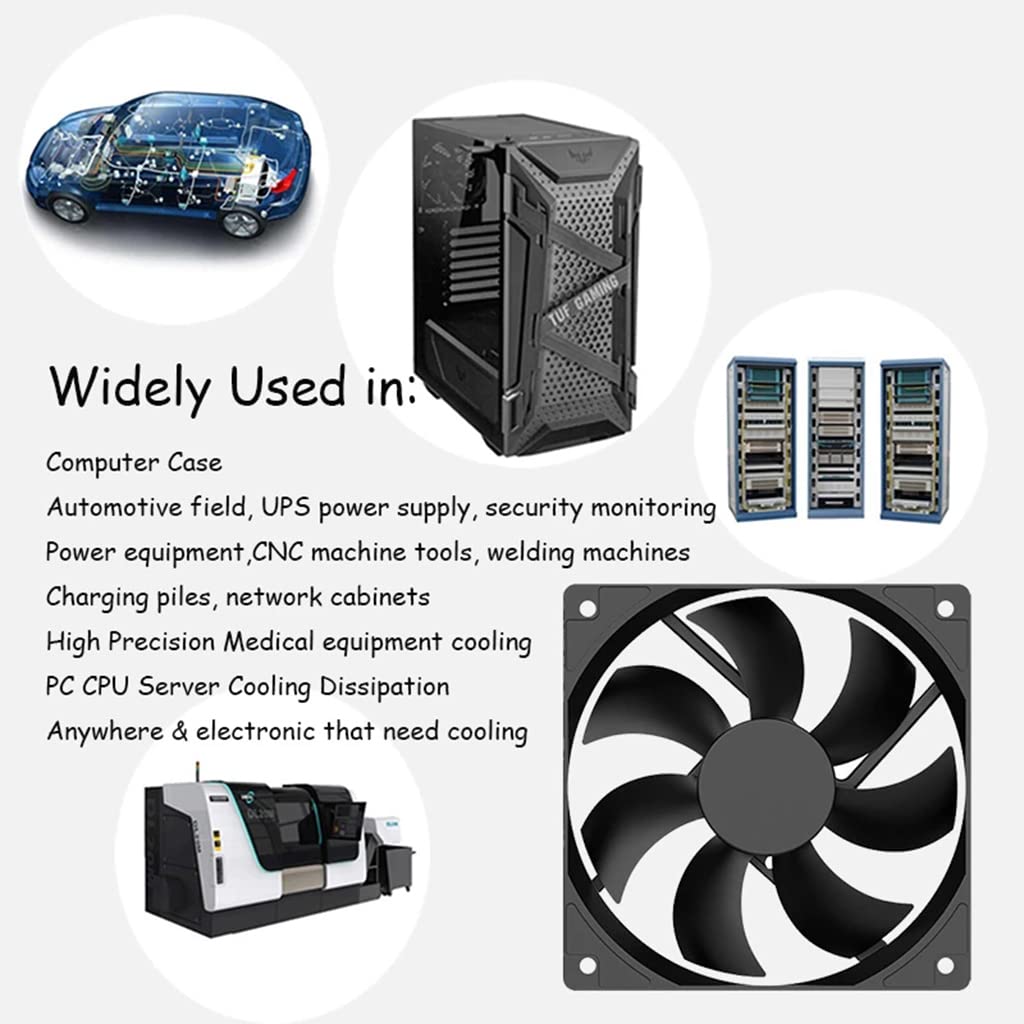 120x120x25mm CPU Ventola di Raffreddamento per 5V 2pin Silenzioso Ventola di Raffreddamento CPU Cooler Radiatore per Computer Desktop 2200RPM Brushless