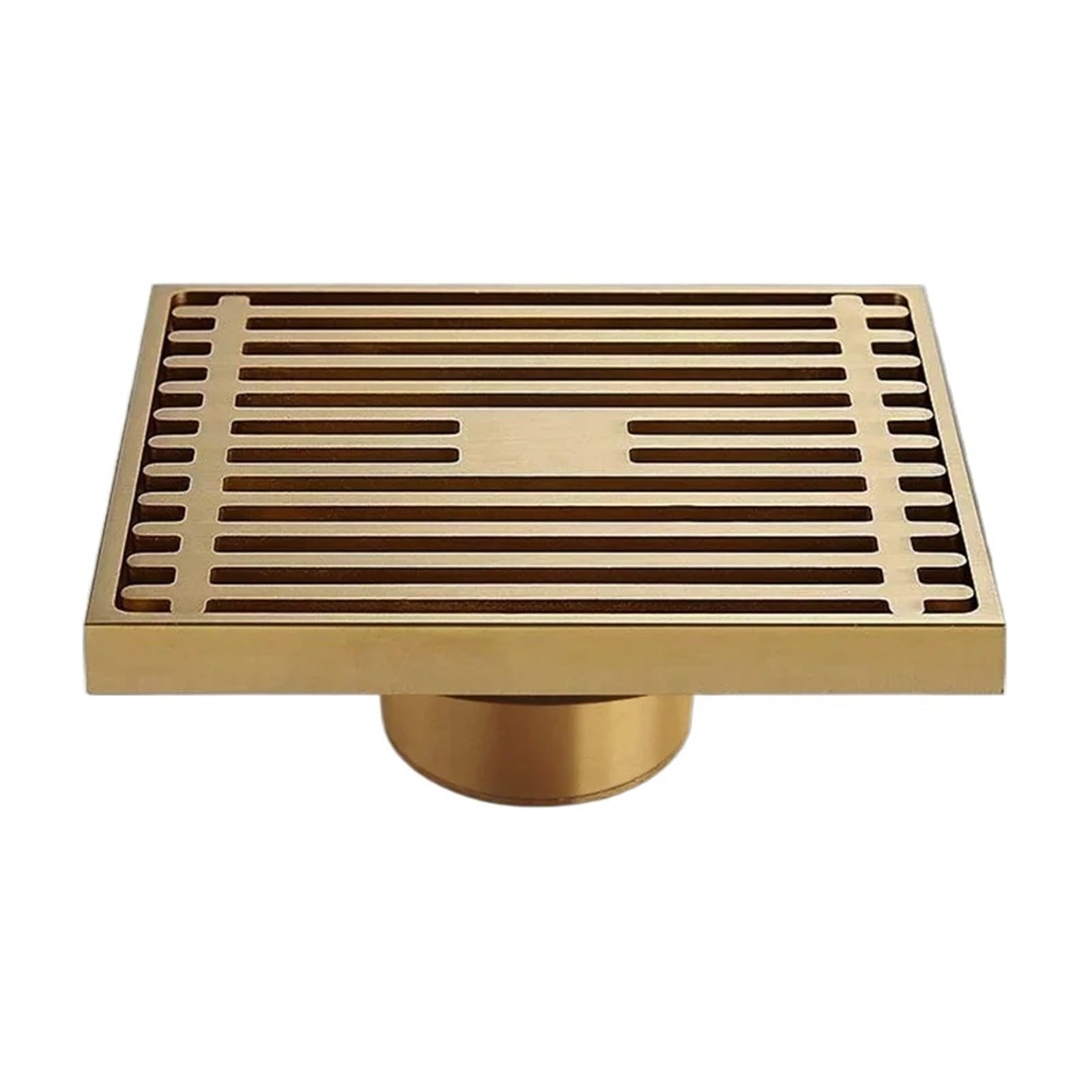 Siphon de Sol en Laiton épais 10 x 10 cm, for Douche, Salle de Bain, Balcon, Machine à Laver pour la Salle de Bain, l'allée(Color 1)