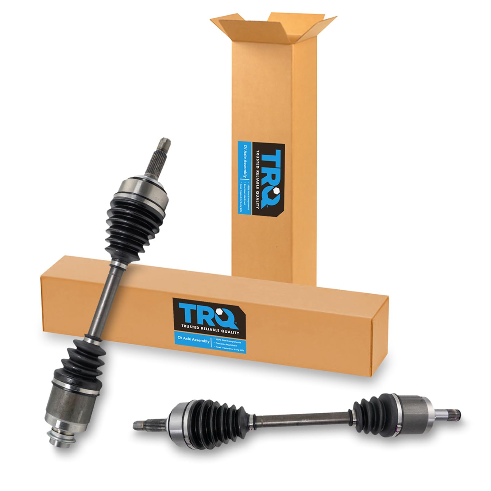 TRQ Front 2 Piece CV Axle Shaft Assembly Set