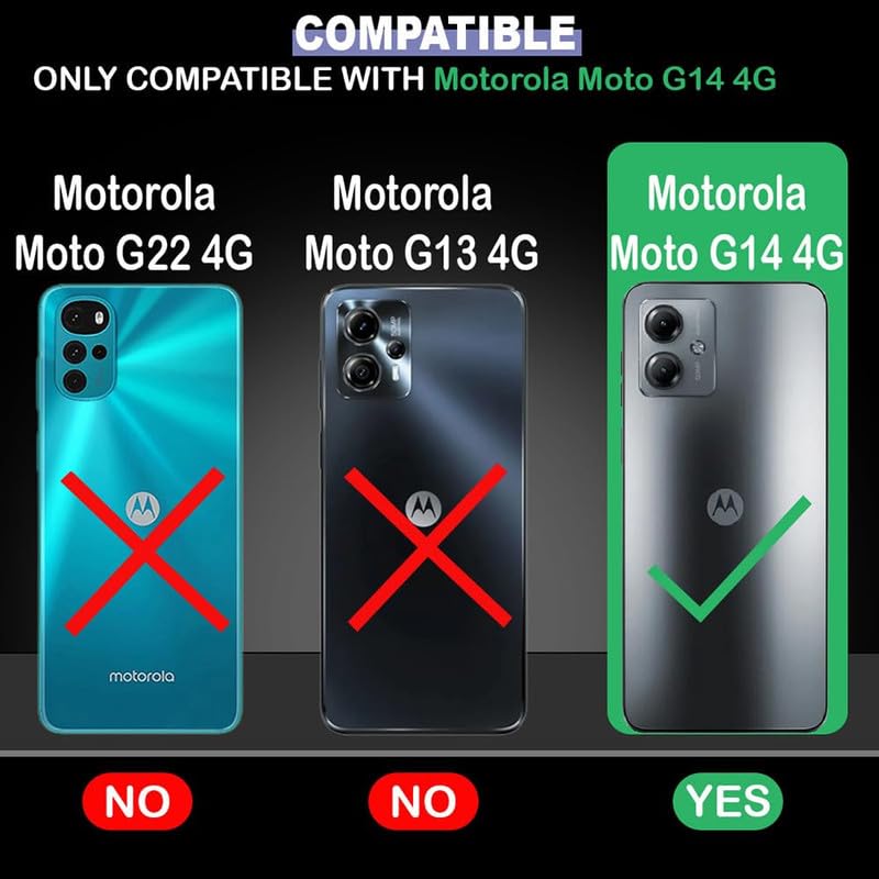 Image of Case Creation New Moto G14 Premium Imported 0.3mm Crystal Clear Totu Silicone Transparent Flexible Soft Corner Protection with TPU Slim Back Case Color Variation Cover for S23