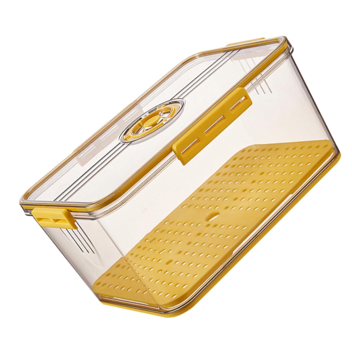 MAGICLULU Gefrierbox Kühlschrankbox mit Deckel Aufbewahrungsboxen für Kühlschrank Obstbox mit Trennwänden zum Abtropfen Stauraumbox für Gefrierschrank