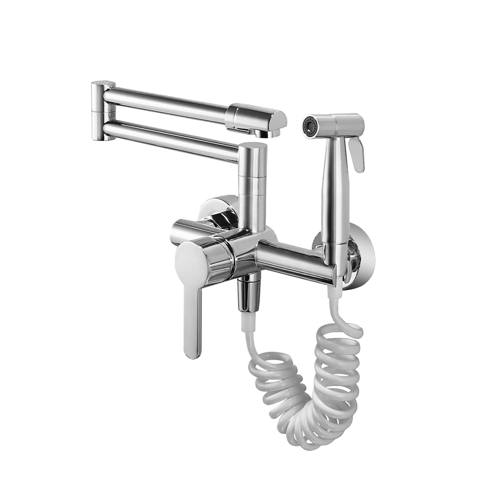 Robinet de Cuisine en Laiton Massif et Ensemble de Douche Esthétique Durable