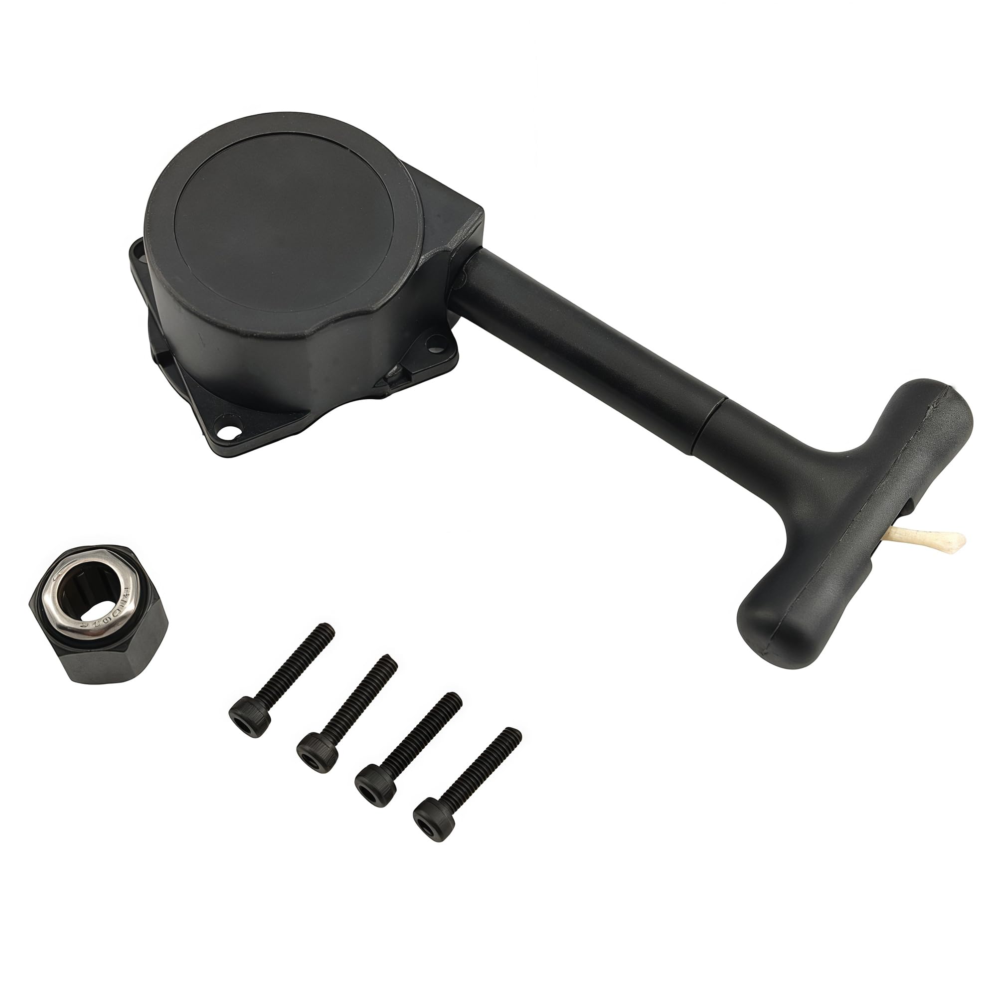 RC Nitro Engine Pull Starter R020 with 12mm One-Way Bearing R025 Hex Nut – Compatible with 1/10 Traxxas, HSP, Redcat, Himoto, Vertex VX .16 .18 .21, CXP SH .18 .21