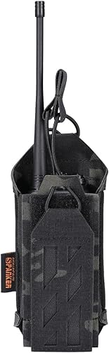 Miniatura 8 de EXCELLENT ELITE SPANKER Funda de radio universal táctica Molle Bolsa de radio ajustable para cinturón de servicio, chaleco para Walkie Talkie de dos