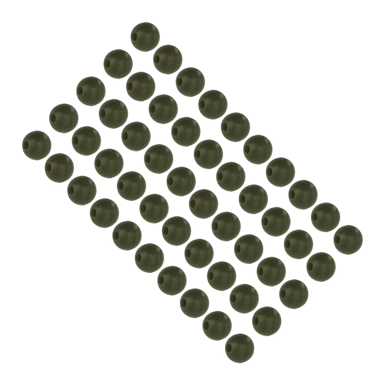 Cuentas de Pesca, Cuentas de Hilo de Pescar, Cuentas de Pesca de Agua Salada, Diámetro de 6 Mm, 50 Piezas, Aparejo de Pesca de Carpa Suave para Pesca Nocturna y Pesca en Aguas
