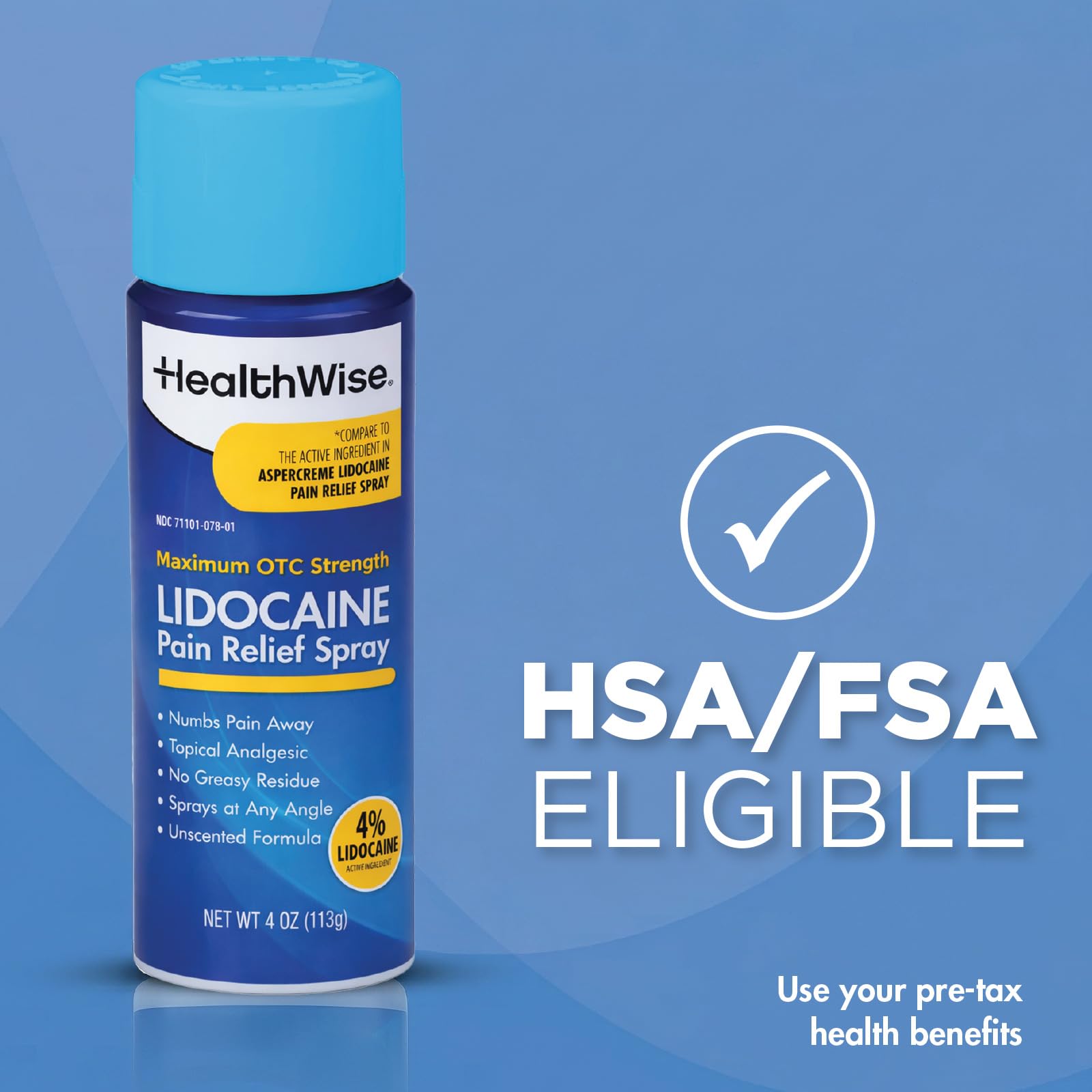 HealthWise 4% Lidocaine Pain Relief Spray, 4 oz — Amazon image 9