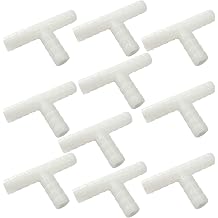 10PCS Plastic 1/2" Hose Barb T Shaped Tee Type 3 Way Equal Barbed Fitting Joint Splicer Mender Union Adapter for Aquarium Air Line Tube