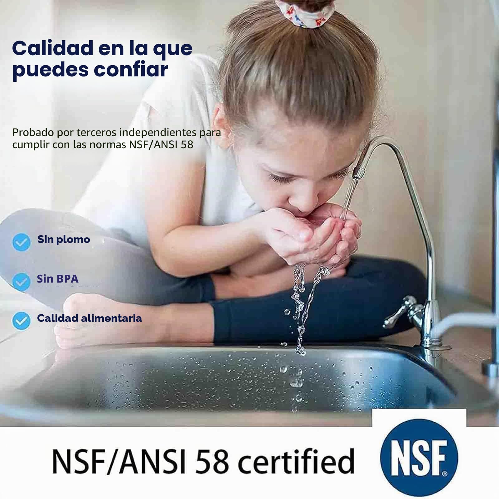 Membrana Osmosis Inversa Filtro De Agua De Membrana Compatible 600 GPD Membrana De Ósmosis Inversa Recambio Certificado Elimina 98% De Contaminantes En Agua,2 pcs,3013/600GPD